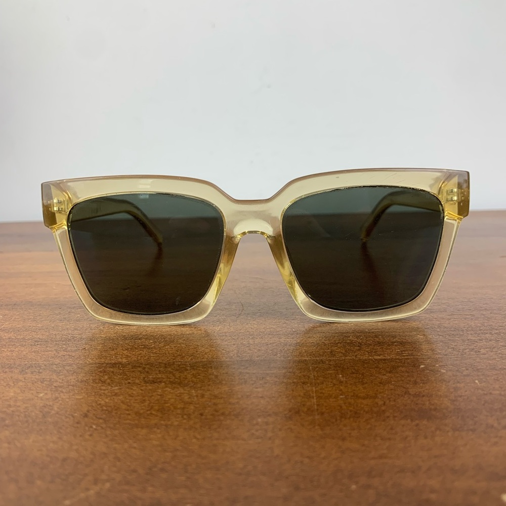 LE SPECS Polarized Sunglasses Weekend Riot 2102352 Yellow Plastic *Scratched*